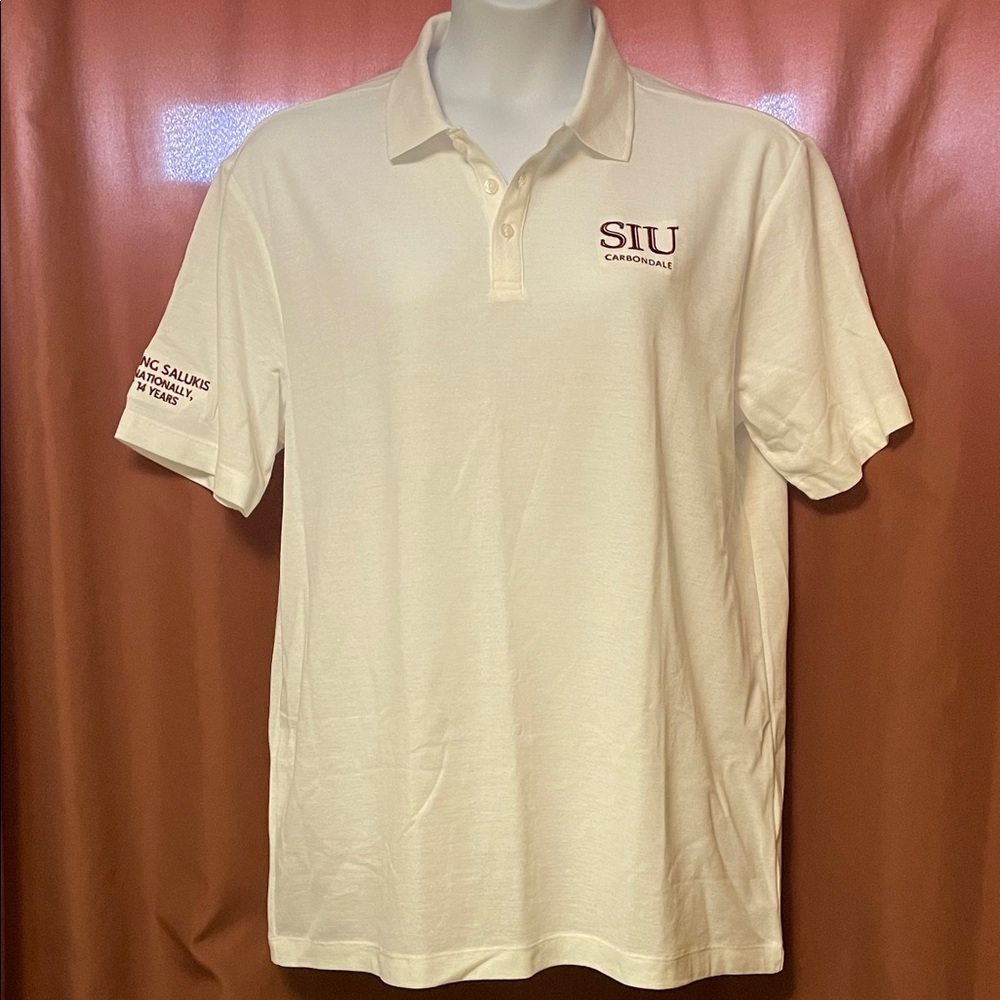 Port Authority SIU Carbondale Aviation White Polo Shirt